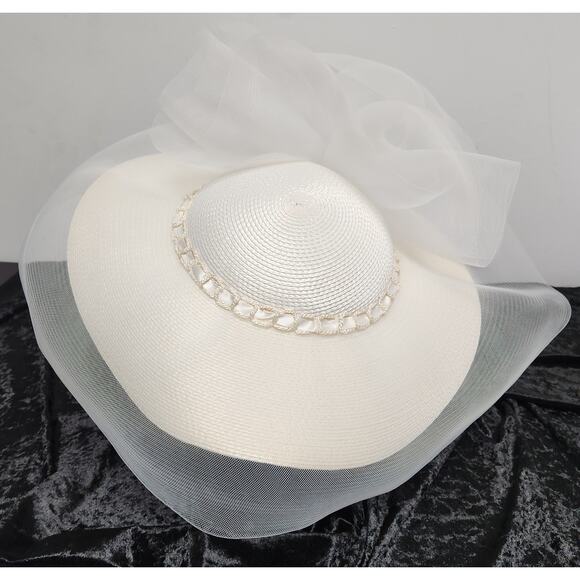 White/Cream Womens Couture Hat main image 7
